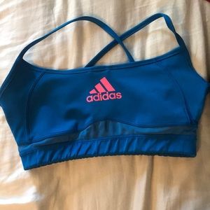 Blue sports bra
